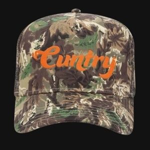 Cuntry Camo Trucker Hat Orange